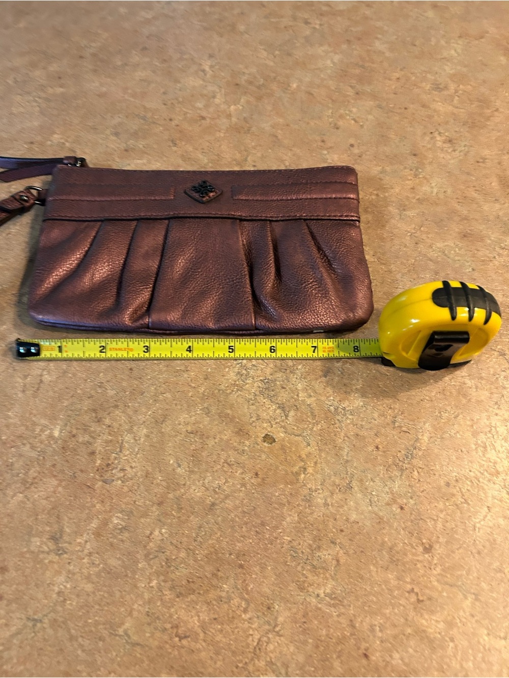 Simply Vera Vera Wang Pleated Wristlet Clutch in Plum
